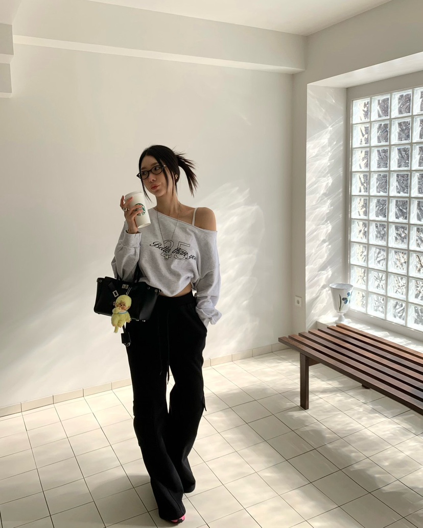 REVE CITE-L東大門直郵女士新款時尚真品休閑褲工裝喇叭REVE CITE-L休閑褲