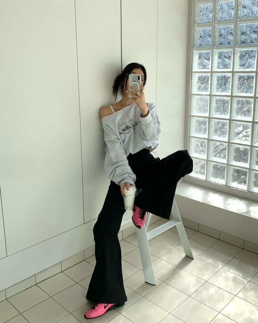 REVE CITE-L東大門直郵女士新款時尚真品休閑褲工裝喇叭REVE CITE-L休閑褲