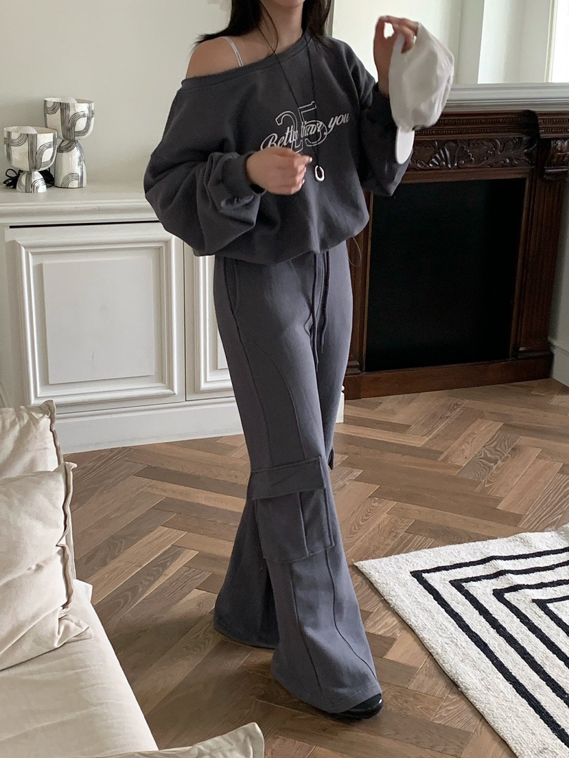 REVE CITE-L東大門直郵女士新款時尚真品休閑褲工裝喇叭REVE CITE-L休閑褲