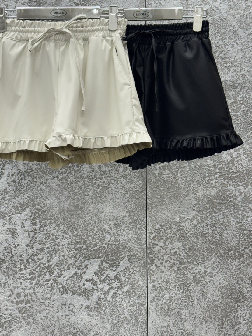 BADCALM東大門代購女士新品真品人氣26春夏推薦休閑短褲皮革BADCALM短褲