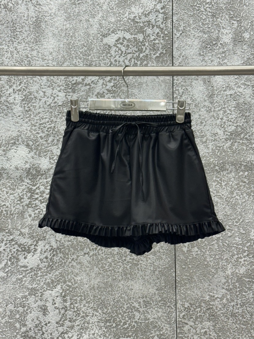 BADCALM東大門代購女士新品真品人氣26春夏推薦休閑短褲皮革BADCALM短褲圖色2