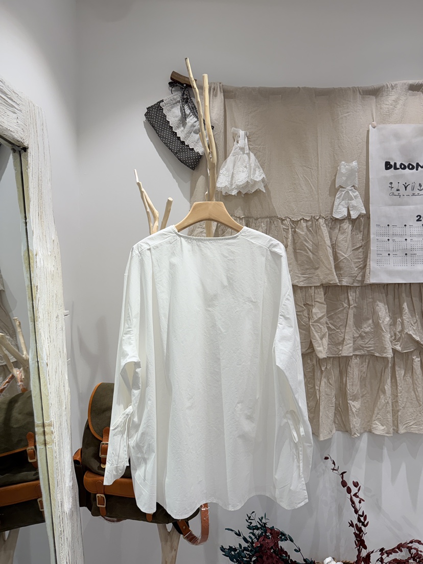 BLOOM東大門直郵女裝新品26春夏人氣推薦職業襯衫蕾絲衫系帶BLOOM-S襯衫/蕾絲衫