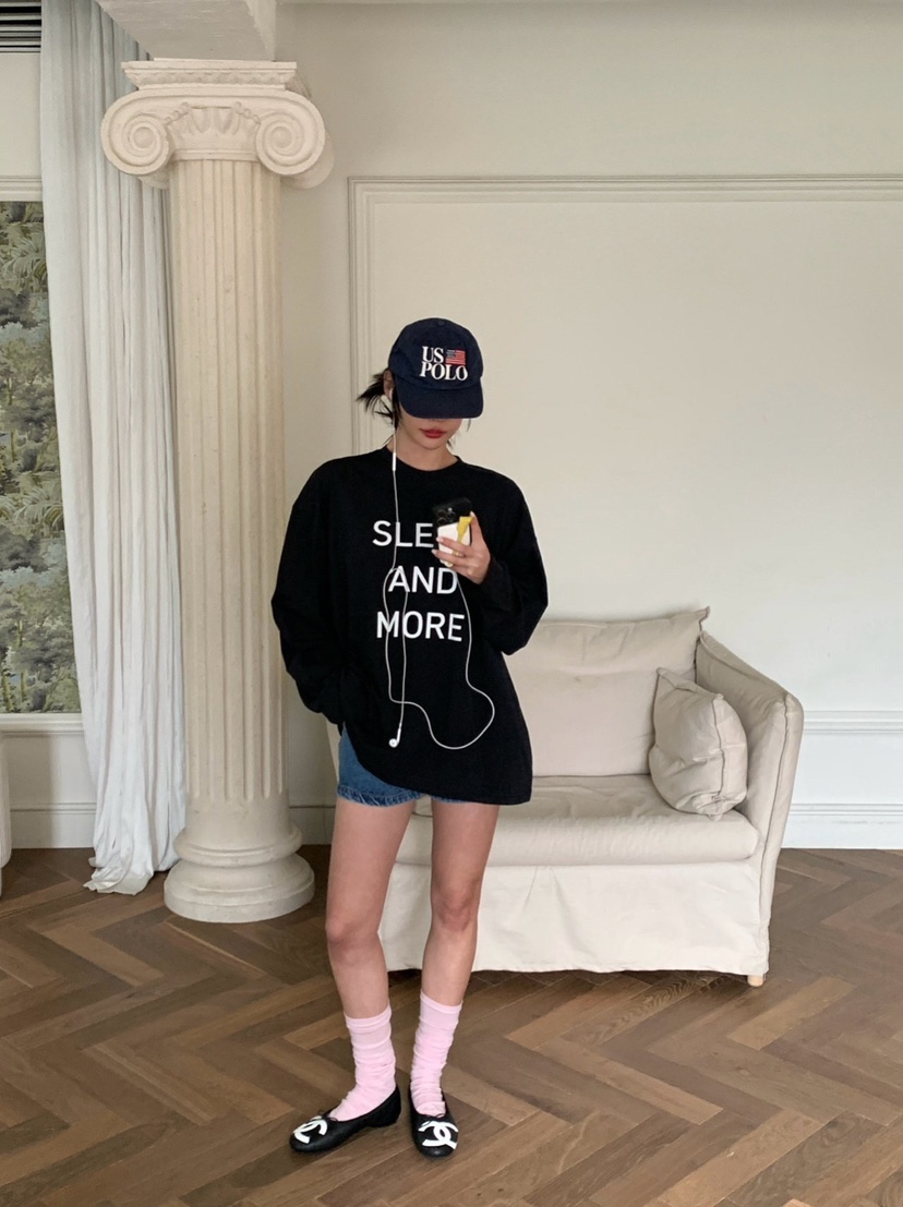 REVE CITE-L韓國直郵女士新品時尚真品休閑26春夏長袖T恤REVE CITE-L長袖T恤