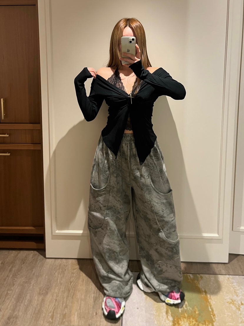 LOVE PULL東大門直郵女士新品休閑人氣26春夏休閑褲口袋LOVE PULL休閑褲