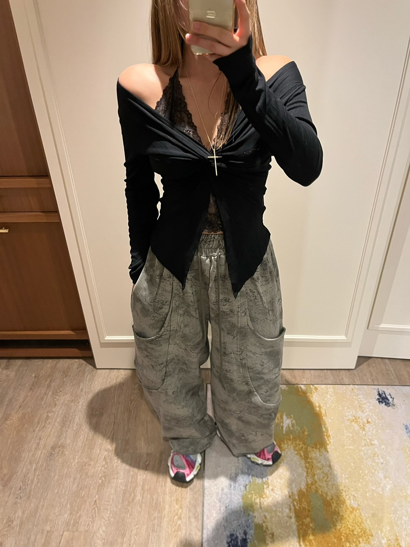 LOVE PULL東大門直郵女士新品休閑人氣26春夏休閑褲口袋LOVE PULL休閑褲