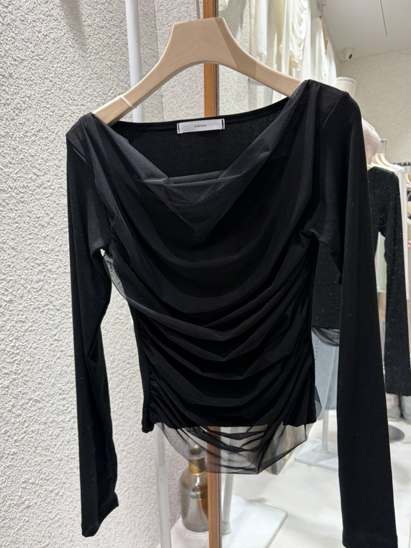 N BROWN東大門直郵女裝新品26春夏人氣推薦真品長袖T恤褶皺N BROWN長袖T恤圖色5