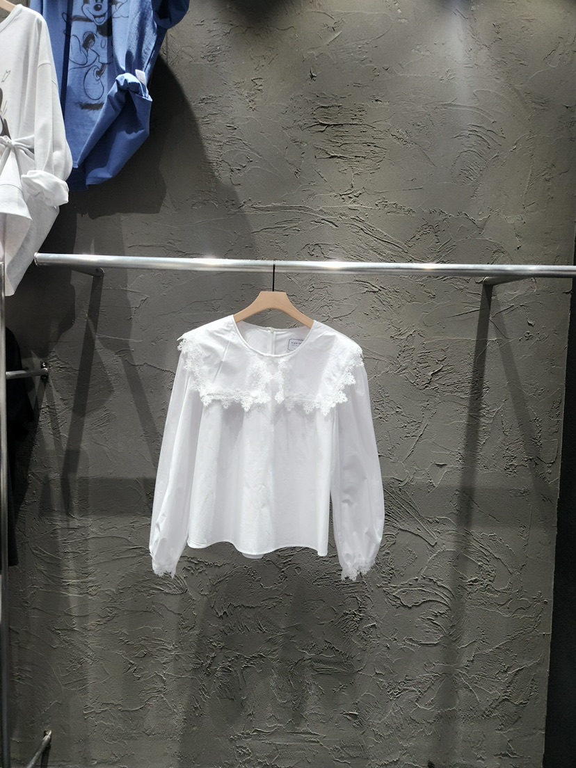 BLACK RIBBON-A東大門代購女裝新款熱賣襯衫蕾絲衫蕾絲BLACK RIBBON-A襯衫/蕾絲衫圖色2