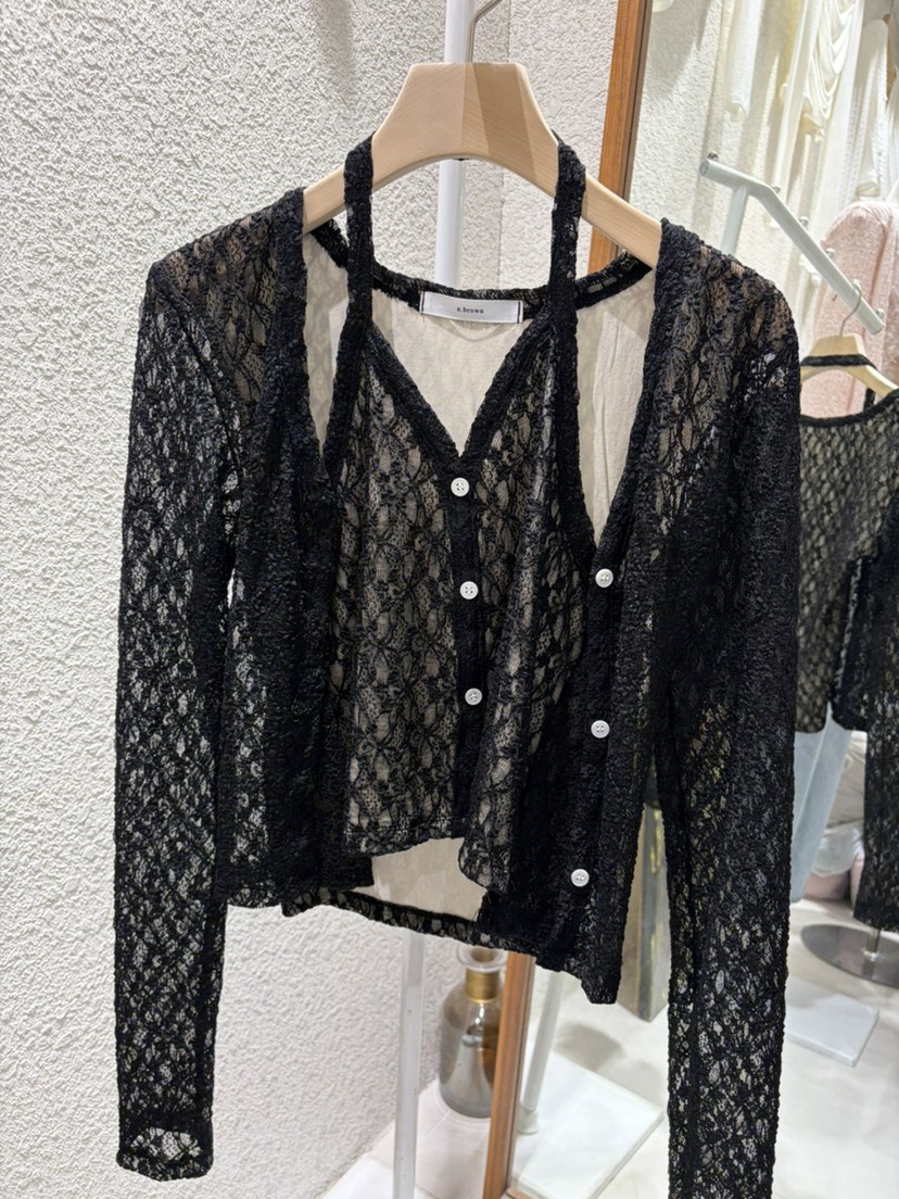 N BROWN韓國代購女士新品休閑襯衫蕾絲衫假兩件套裝蕾絲N BROWN襯衫/蕾絲衫圖色4