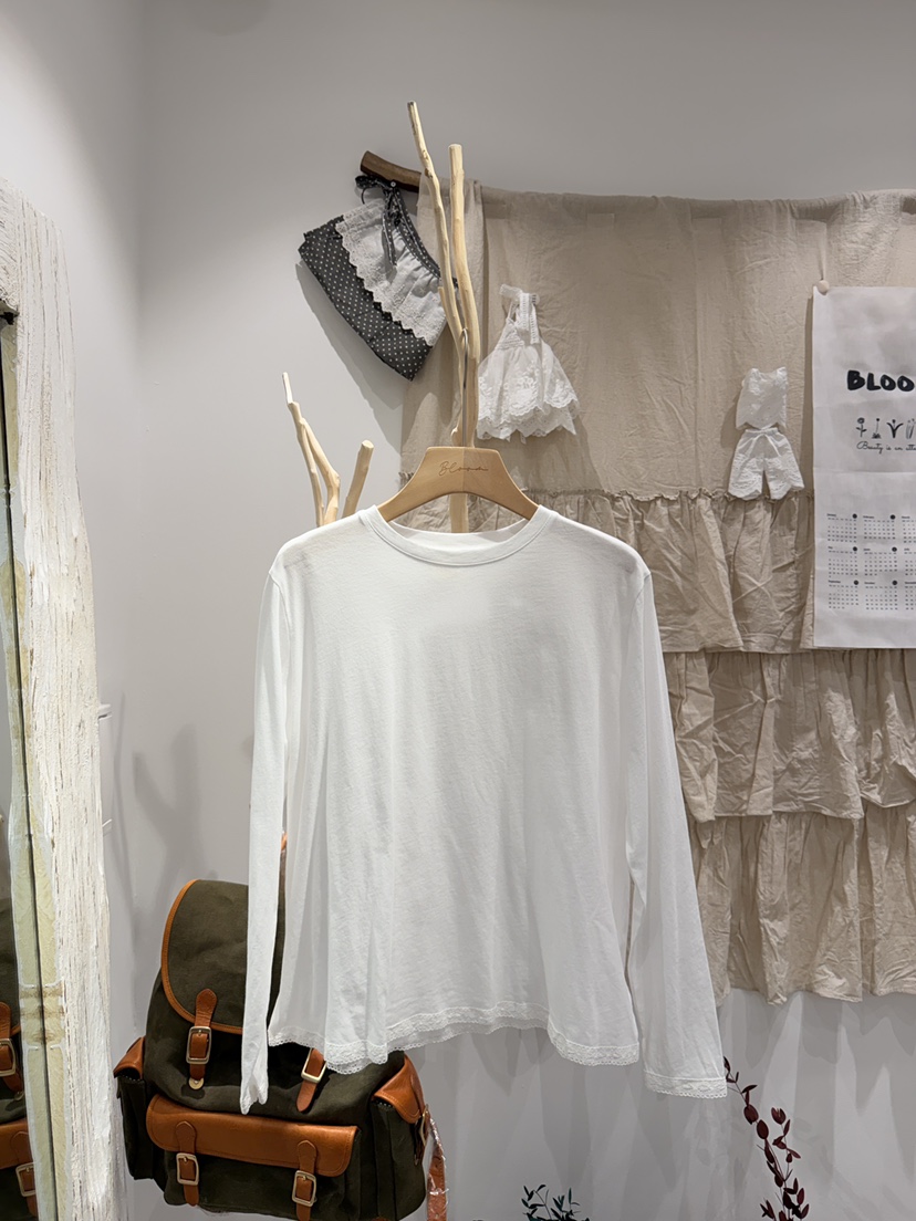 BLOOM東大門代購女裝新品真品推薦人氣休閑26春夏長袖T恤蕾絲BLOOM-S長袖T恤圖色1
