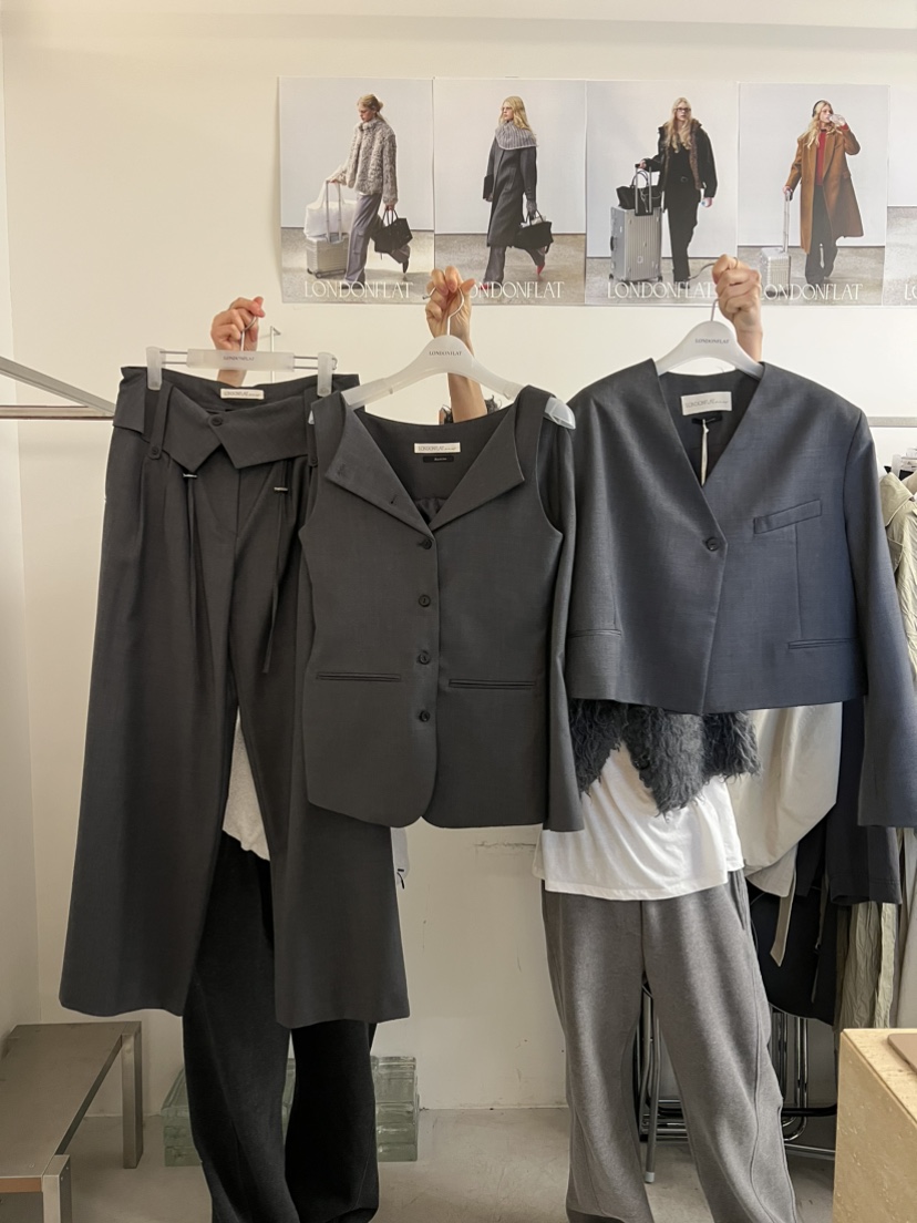 LONDON FLAT東大門實拍女士新品熱賣休閑人氣時尚職業夾克LONDON FLAT夾克