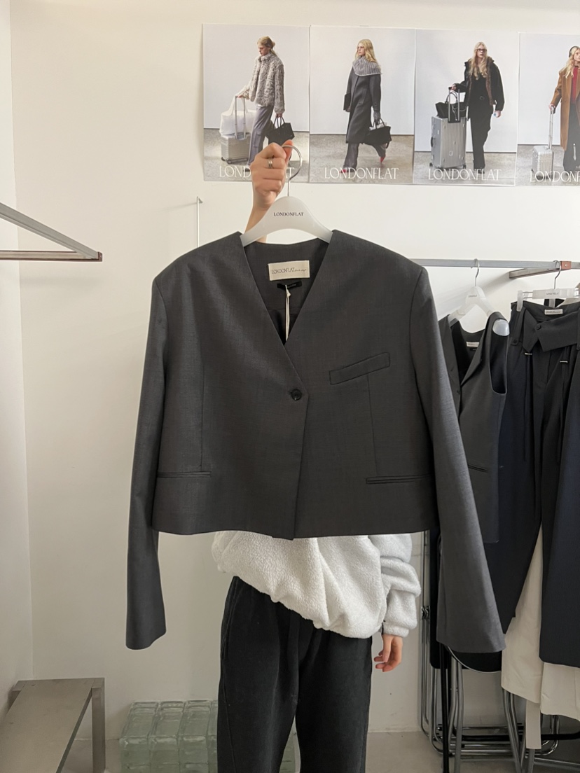 LONDON FLAT東大門實拍女士新品熱賣休閑人氣時尚職業夾克LONDON FLAT夾克圖色1