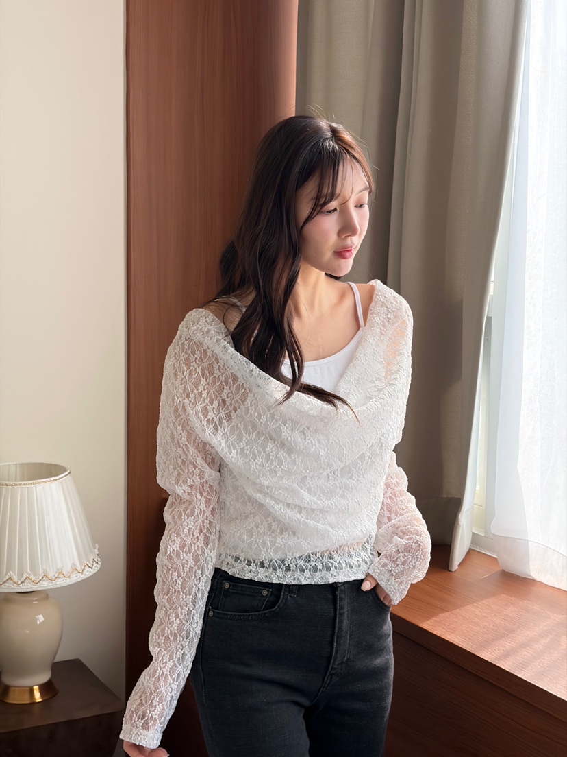 N BROWN東大門代購女裝新品職業休閑襯衫蕾絲衫假兩件套裝N BROWN襯衫/蕾絲衫