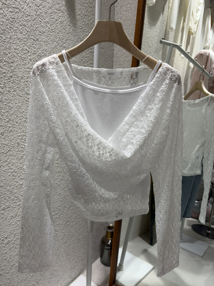 N BROWN東大門代購女裝新品職業休閑襯衫蕾絲衫假兩件套裝N BROWN襯衫/蕾絲衫圖色1