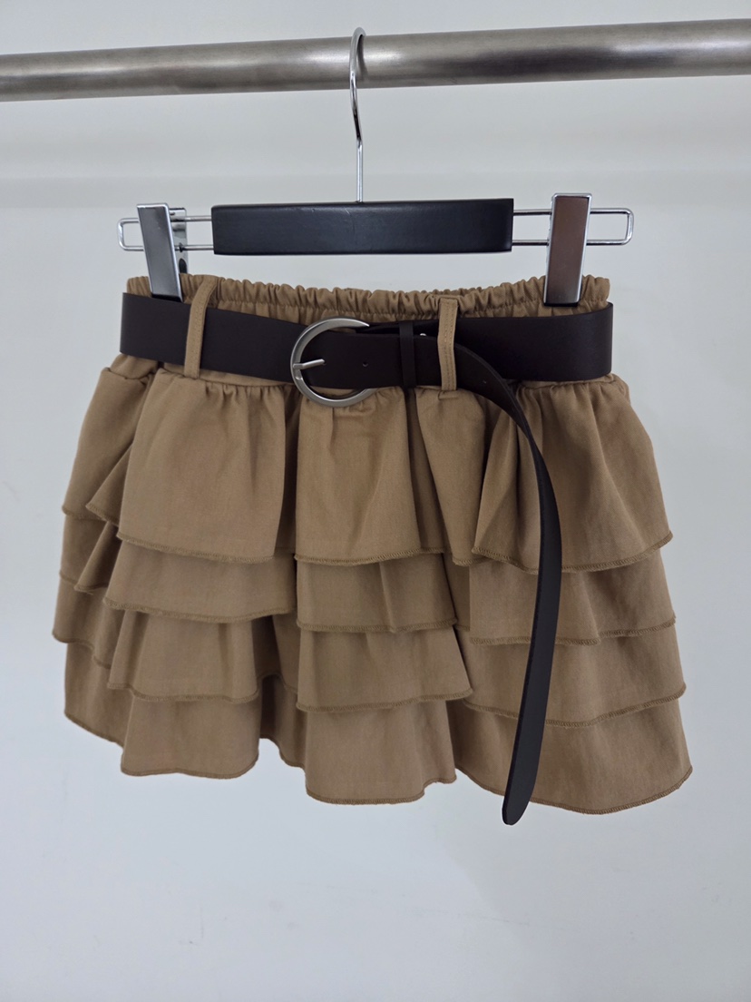 VERANDA東大門實拍女裝新品職業時尚休閑推薦短裙含腰帶棉VERANDA短裙圖色3