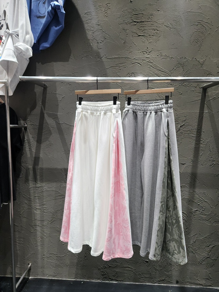 BLACK RIBBON-A韓國直郵女士新款時尚職業休閑褲迷彩褶裥BLACK RIBBON-A休閑褲