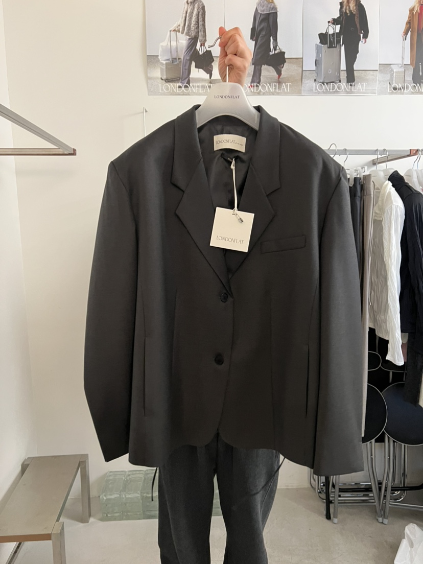 LONDON FLAT韓國直郵女裝新品休閑26春夏職業夾克含腰繩LONDON FLAT夾克圖色2