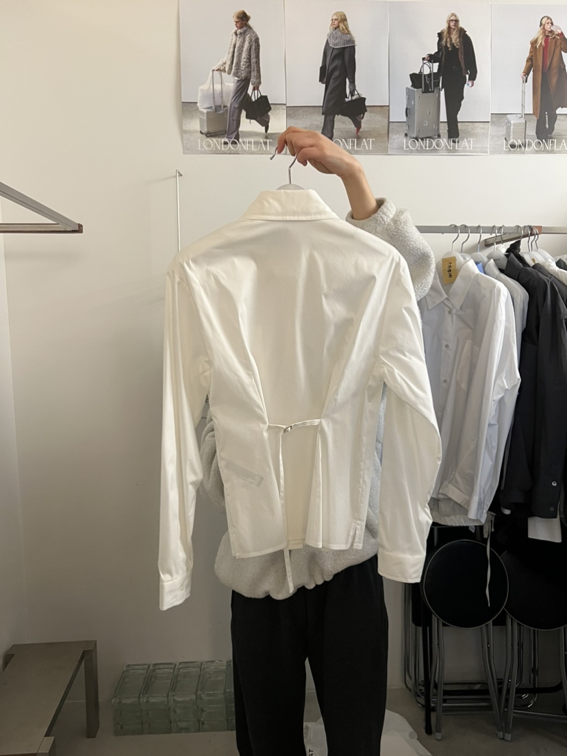 LONDON FLAT韓國代購女裝新品休閑職業真品襯衫蕾絲衫修身LONDON FLAT襯衫/蕾絲衫