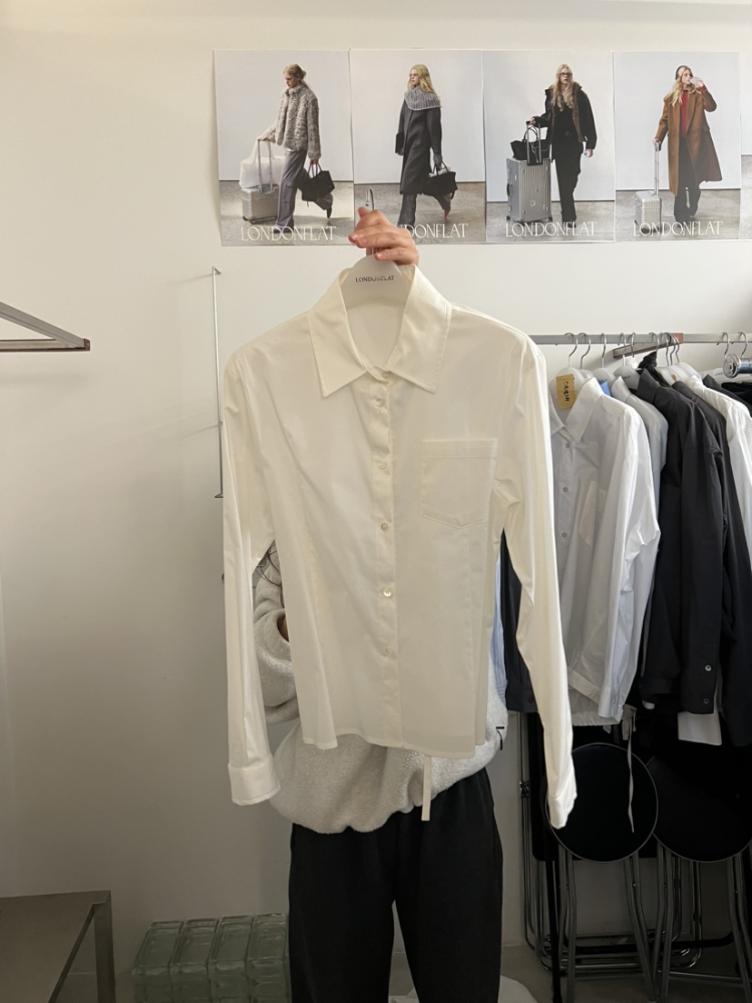 LONDON FLAT韓國代購女裝新品休閑職業真品襯衫蕾絲衫修身LONDON FLAT襯衫/蕾絲衫圖色1