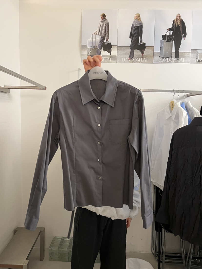 LONDON FLAT韓國代購女裝新品休閑職業真品襯衫蕾絲衫修身LONDON FLAT襯衫/蕾絲衫圖色3