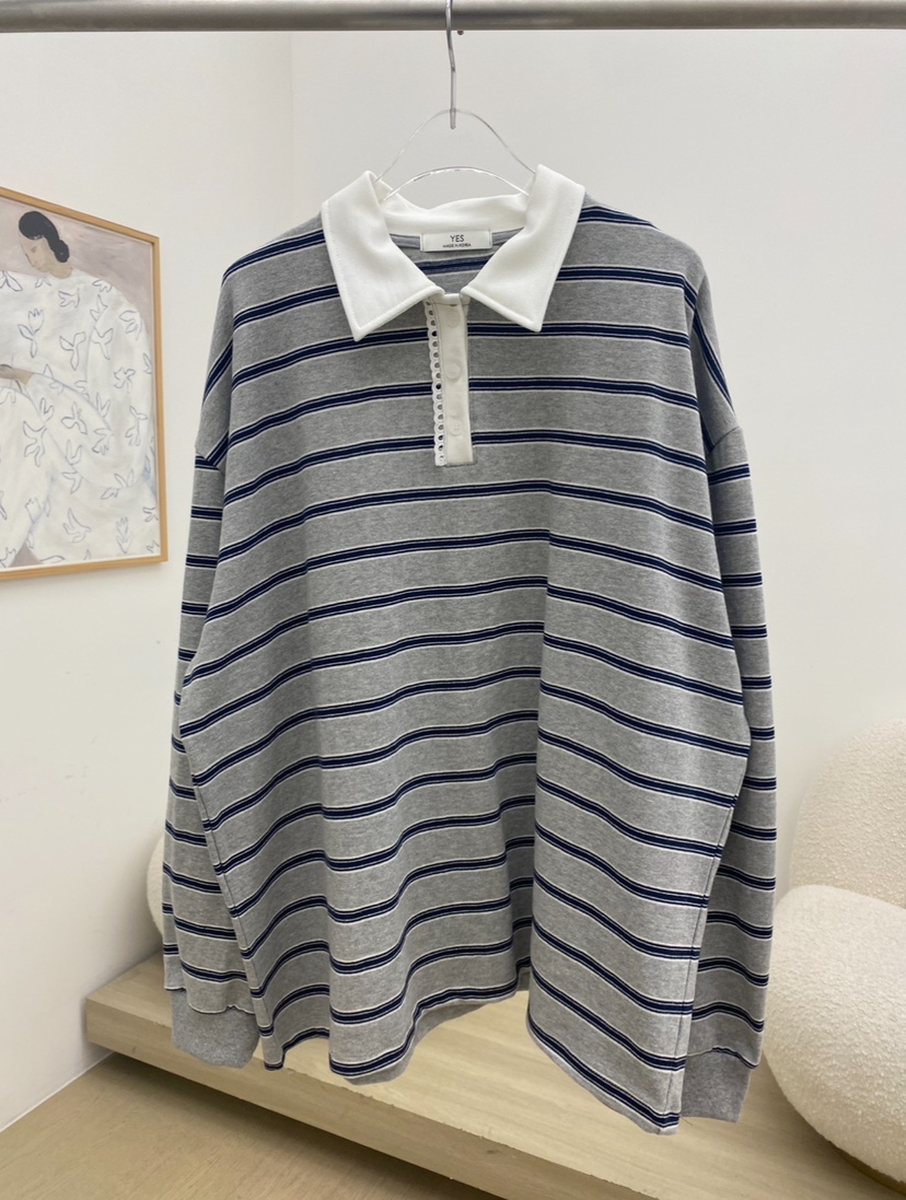 YES東大門直郵女士新款推薦26春夏時尚熱賣休閑真品長袖T恤YES長袖T恤圖色2