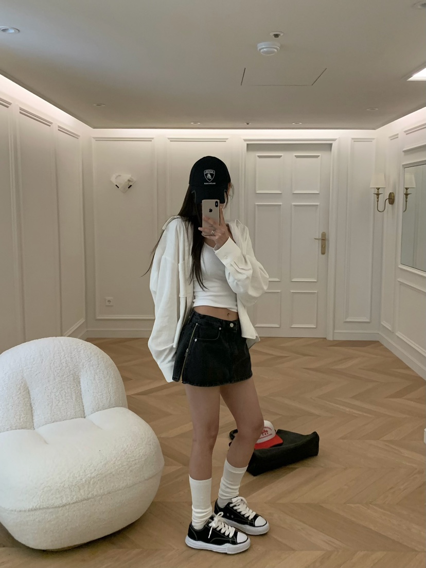 VIRKIN東大門代購女士新品推薦休閑人氣時尚熱賣裙褲拉鏈VIRKIN裙褲