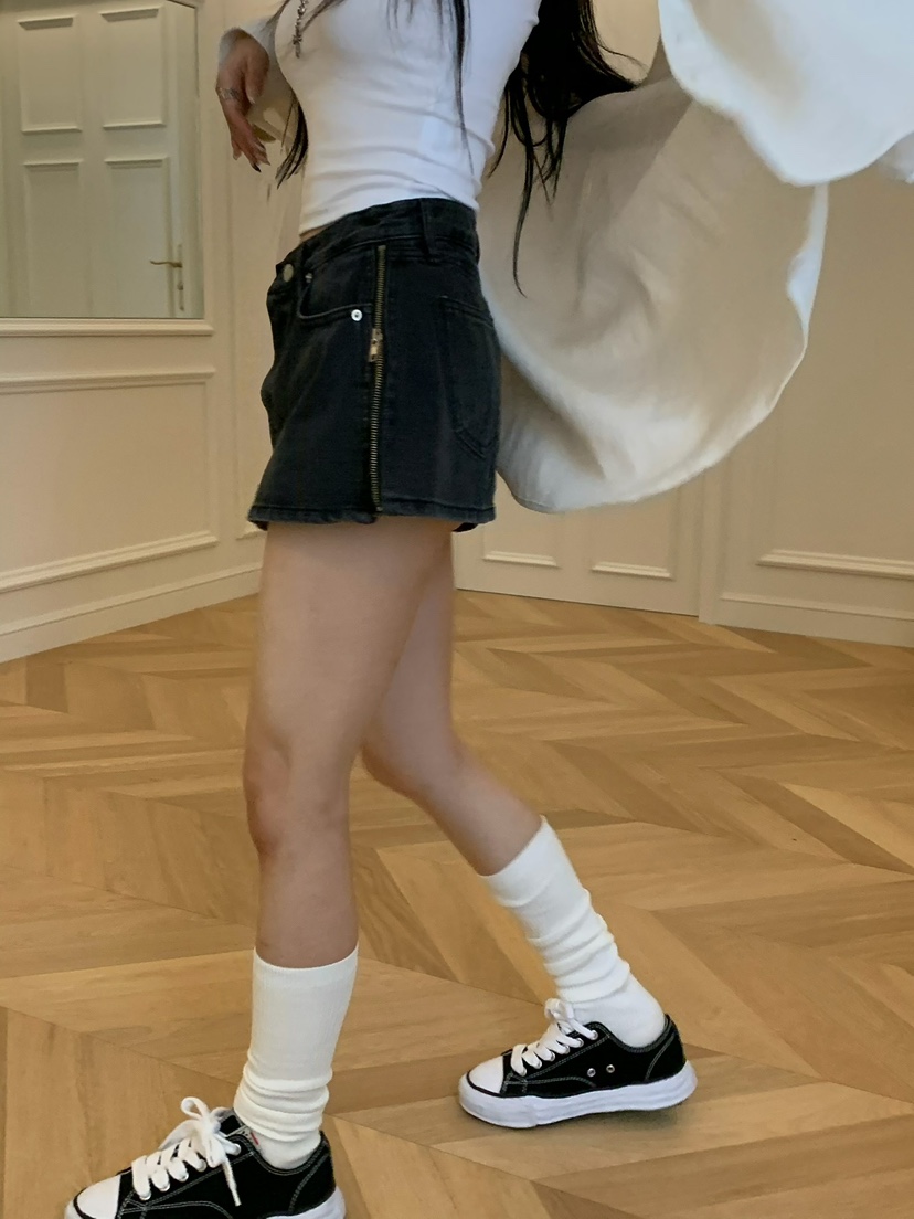 VIRKIN東大門代購女士新品推薦休閑人氣時尚熱賣裙褲拉鏈VIRKIN裙褲