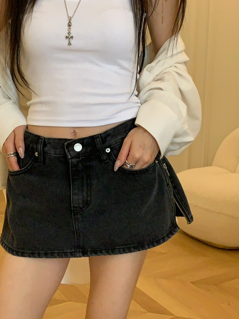 VIRKIN東大門代購女士新品推薦休閑人氣時尚熱賣裙褲拉鏈VIRKIN裙褲