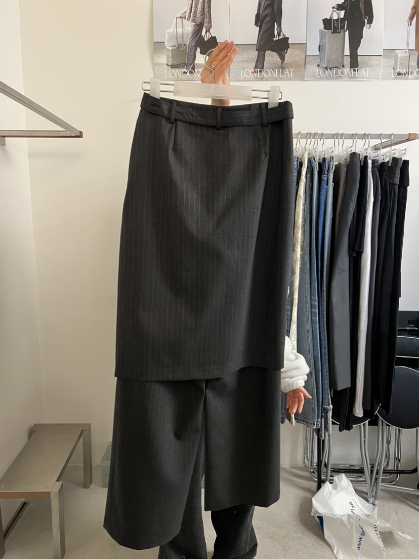 LONDON FLAT東大門直郵女士新品時尚推薦熱賣裙褲含腰帶LONDON FLAT裙褲