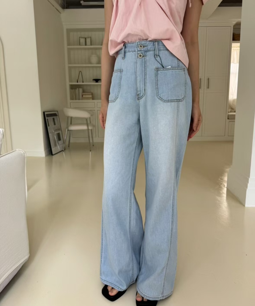 RIAH韓國直郵女士新品時尚休閑26春夏熱賣推薦職業牛仔褲RIAH牛仔褲