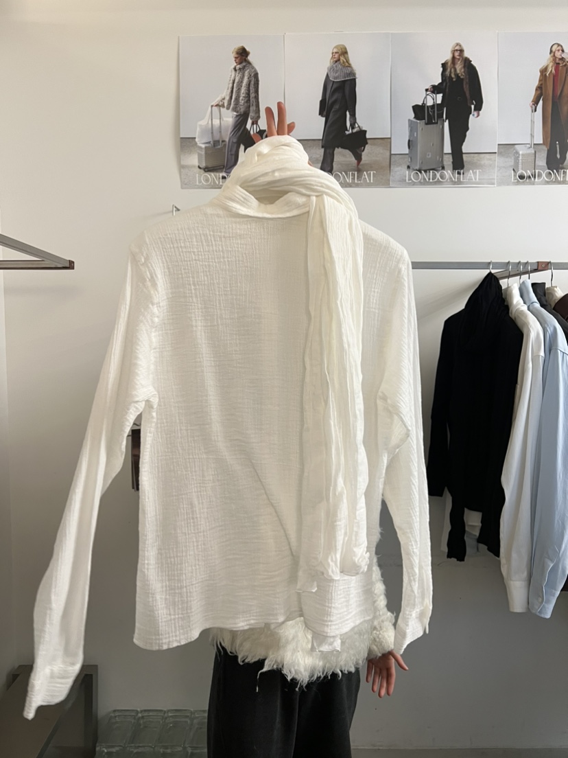 LONDON FLAT東大門實拍女士新款推薦真品襯衫蕾絲衫含圍巾LONDON FLAT襯衫/蕾絲衫