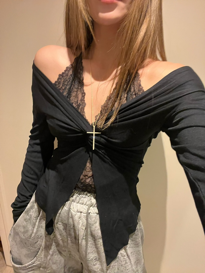 LOVE PULL東大門實拍女士新款推薦職業26春夏真品長袖T恤LOVE PULL長袖T恤