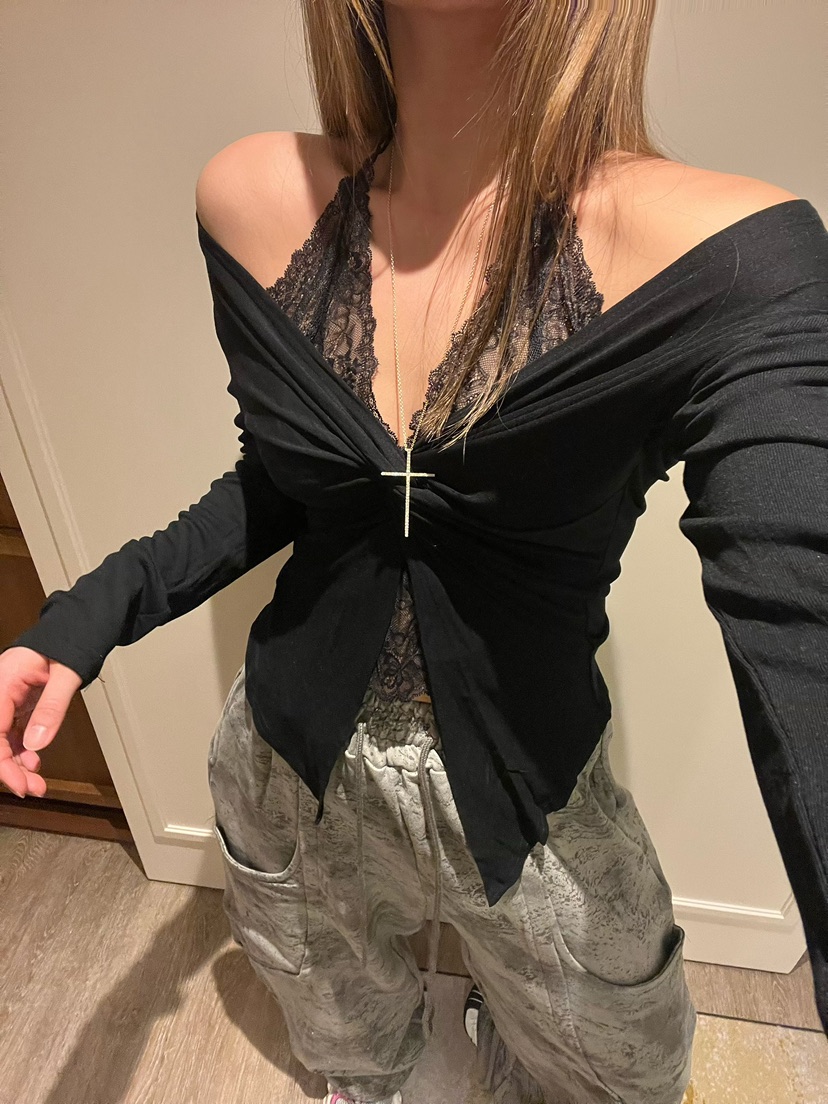 LOVE PULL東大門實拍女士新款推薦職業26春夏真品長袖T恤LOVE PULL長袖T恤