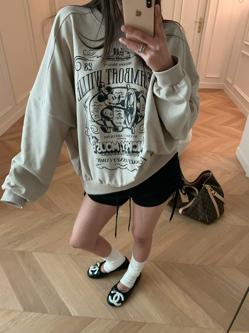 VIRKIN東大門代購女士新款人氣真品休閑熱賣推薦衛衣復古VIRKIN衛衣圖色1