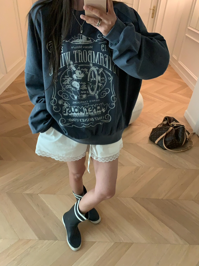 VIRKIN東大門代購女士新款人氣真品休閑熱賣推薦衛衣復古VIRKIN衛衣圖色2