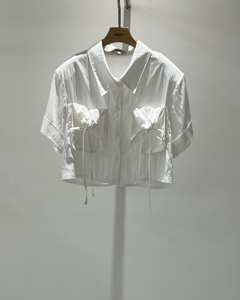 DENISE東大門代購女裝新款熱賣推薦時尚人氣襯衫蕾絲衫口袋DENISE襯衫/蕾絲衫圖色1