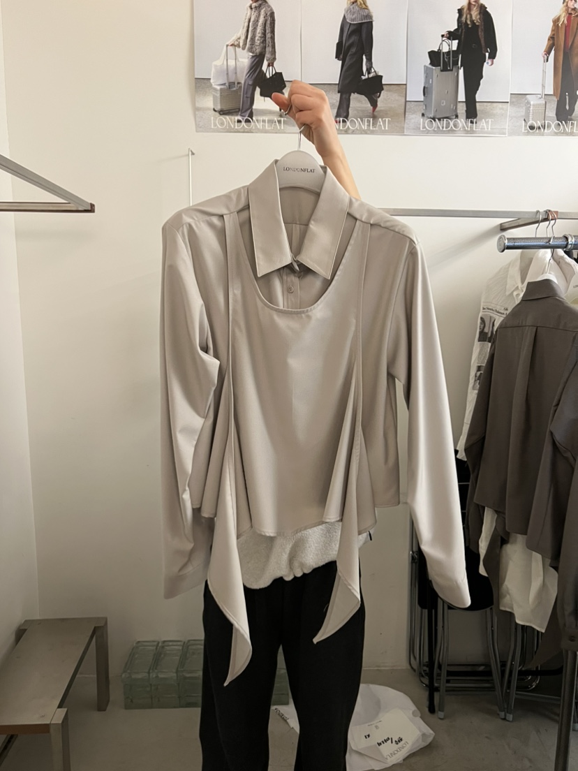 LONDON FLAT東大門實拍女裝新款時尚熱賣職業襯衫蕾絲衫LONDON FLAT襯衫/蕾絲衫圖色1