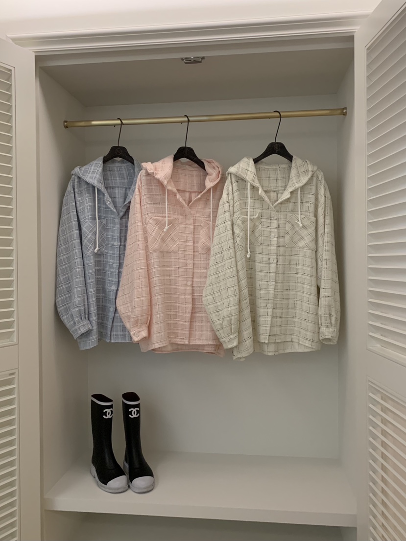 VIRKIN韓國直郵女士新款真品推薦人氣時尚襯衫蕾絲衫粗花呢VIRKIN襯衫/蕾絲衫