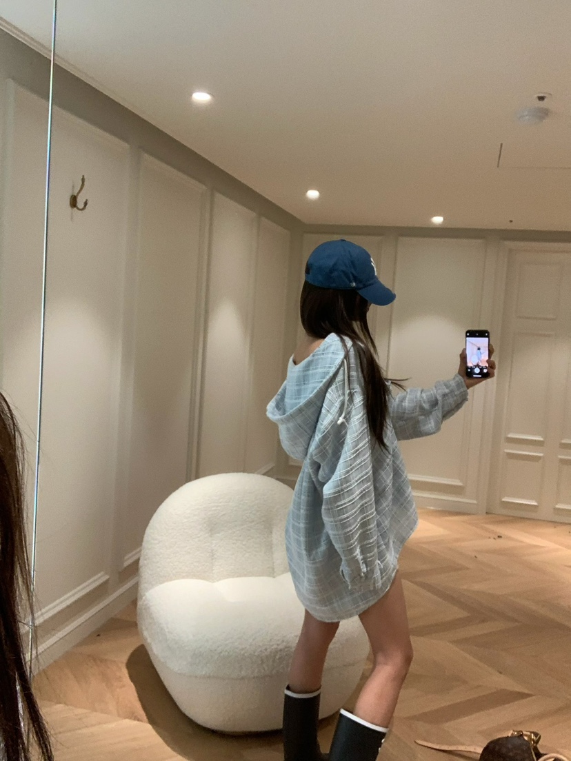 VIRKIN韓國直郵女士新款真品推薦人氣時尚襯衫蕾絲衫粗花呢VIRKIN襯衫/蕾絲衫