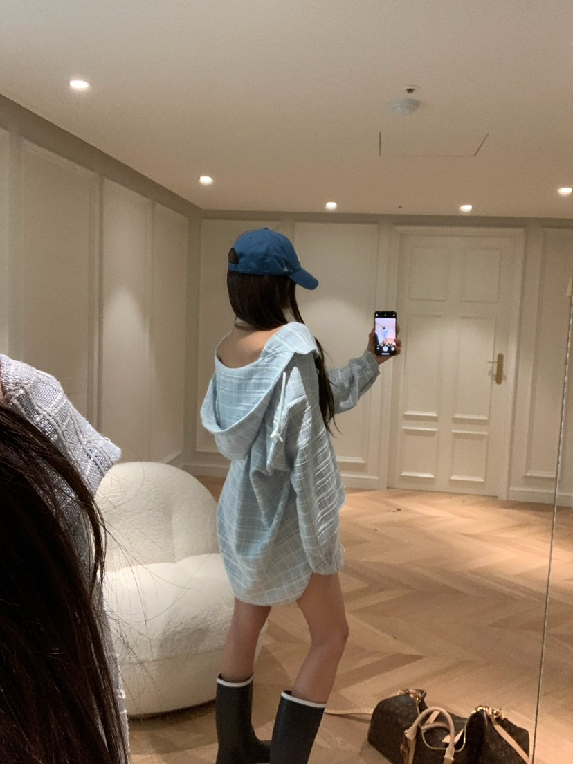 VIRKIN韓國直郵女士新款真品推薦人氣時尚襯衫蕾絲衫粗花呢VIRKIN襯衫/蕾絲衫