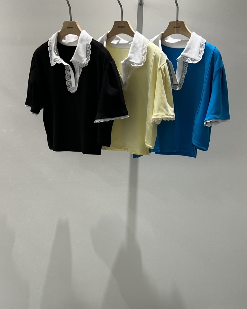 DENISE東大門代購女裝新品26春夏時尚休閑推薦人氣T恤蕾絲DENISET恤