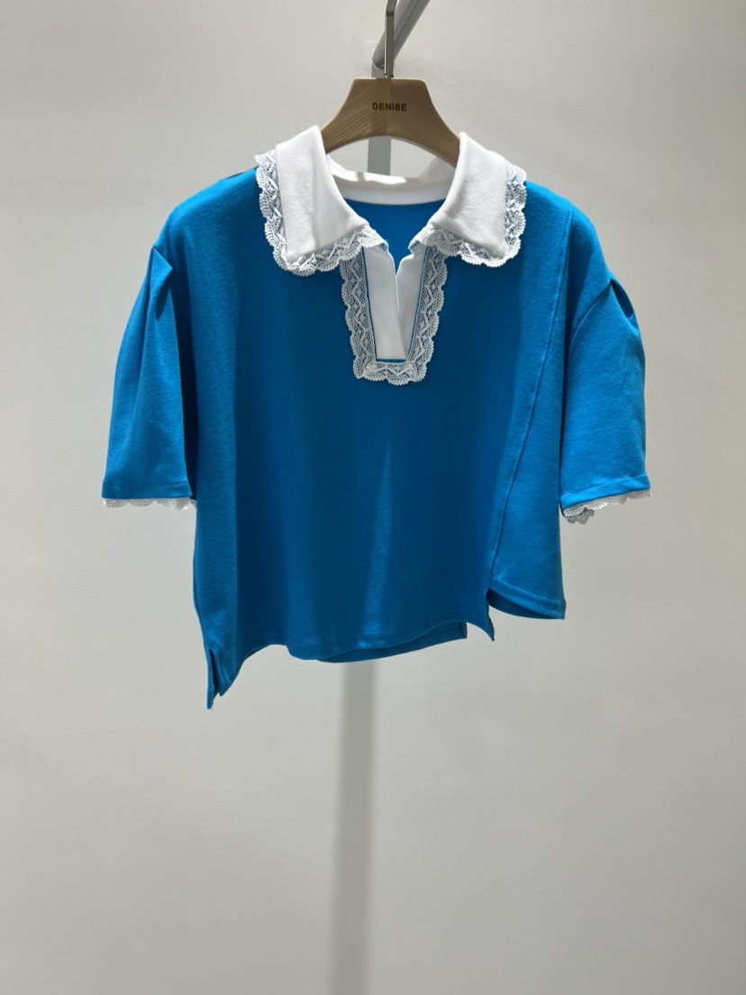 DENISE東大門代購女裝新品26春夏時尚休閑推薦人氣T恤蕾絲DENISET恤
