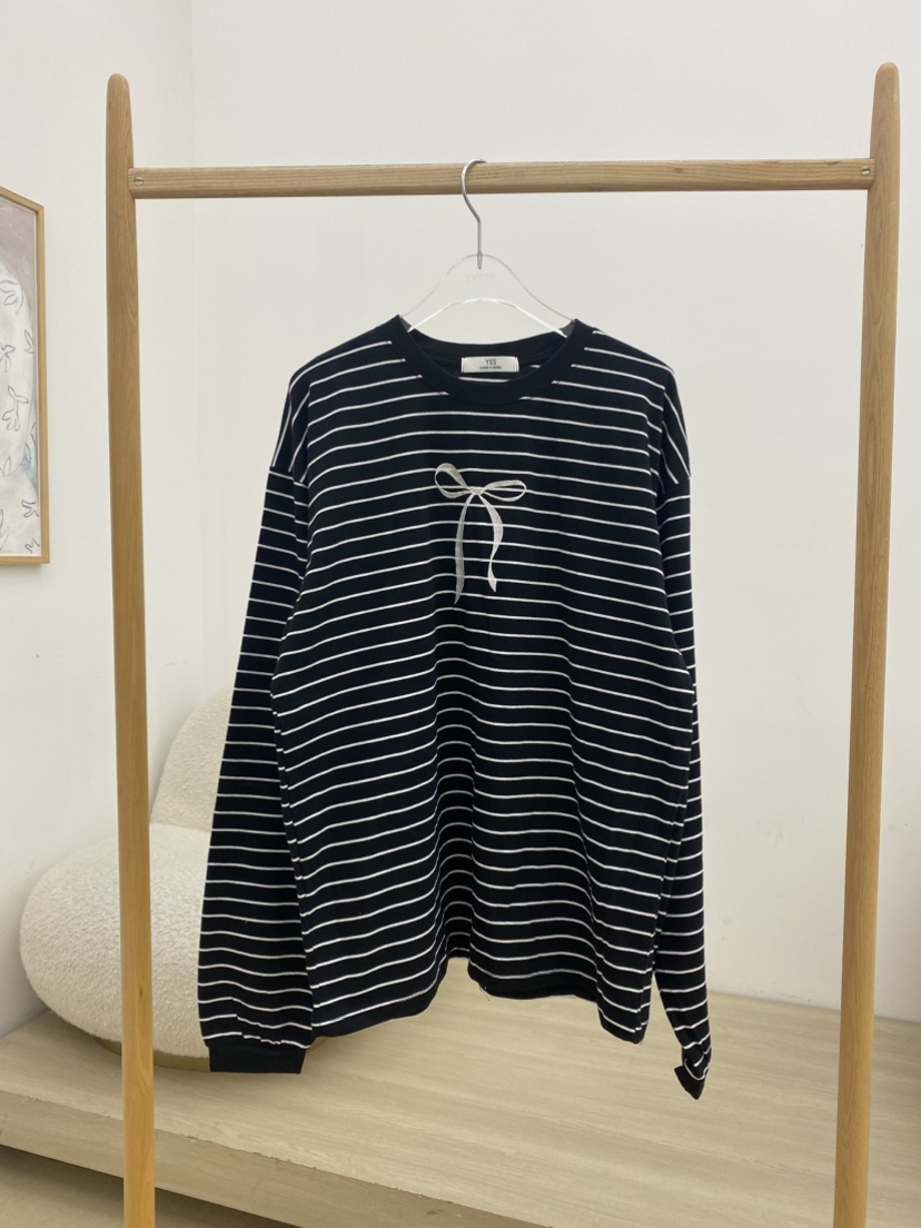 YES東大門實拍女裝新款時尚推薦職業熱賣真品26春夏長袖T恤YES長袖T恤圖色1