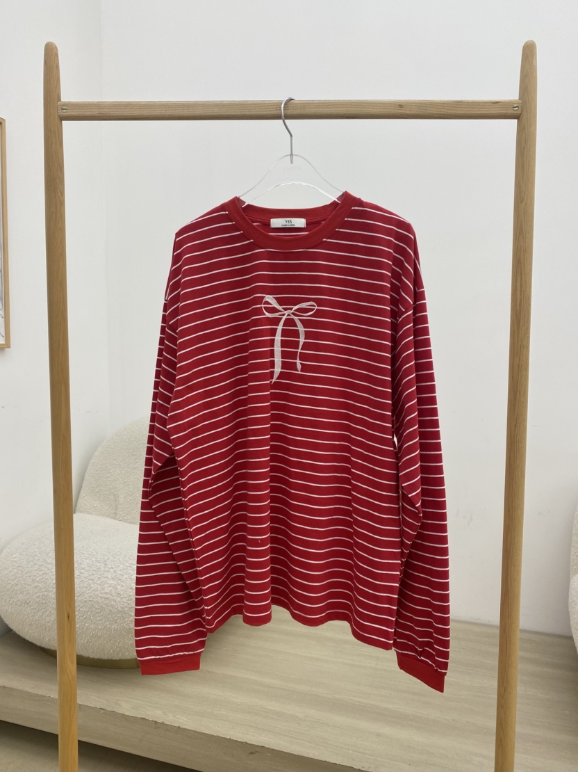 YES東大門實拍女裝新款時尚推薦職業熱賣真品26春夏長袖T恤YES長袖T恤圖色2
