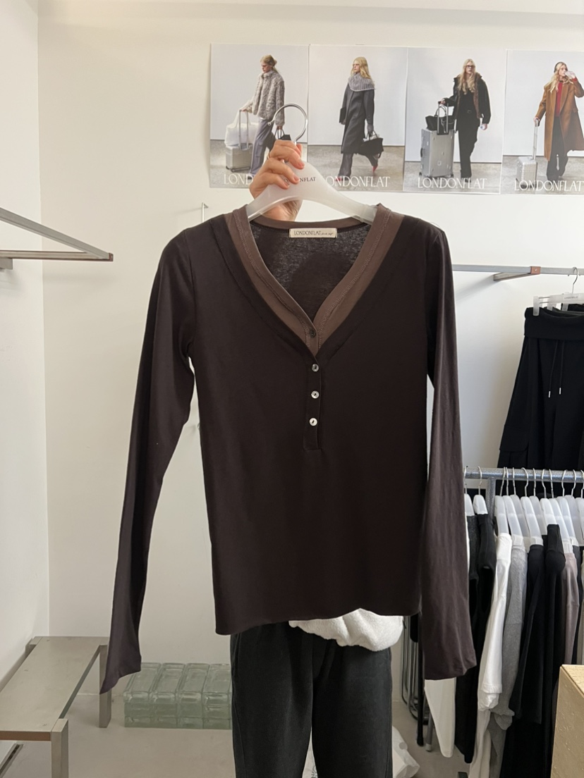 LONDON FLAT東大門實拍女裝新款推薦熱賣26春夏休閑長袖T恤LONDON FLAT長袖T恤圖色2