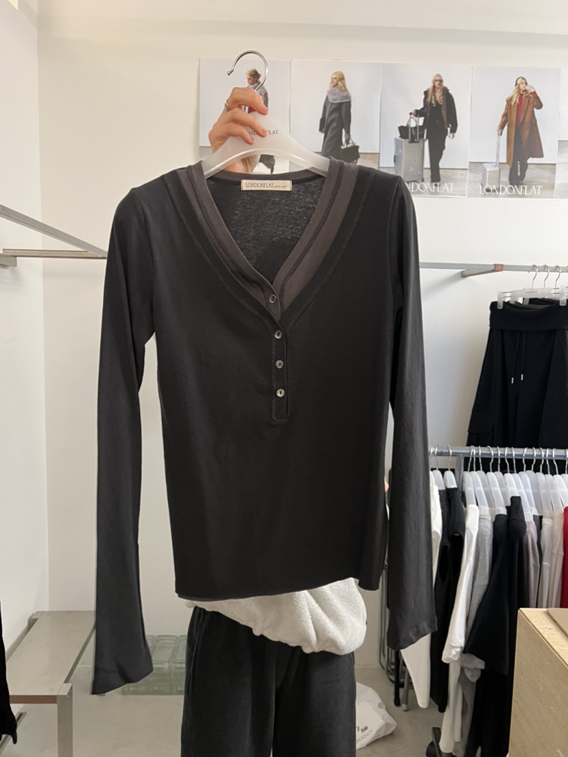 LONDON FLAT東大門實拍女裝新款推薦熱賣26春夏休閑長袖T恤LONDON FLAT長袖T恤圖色3