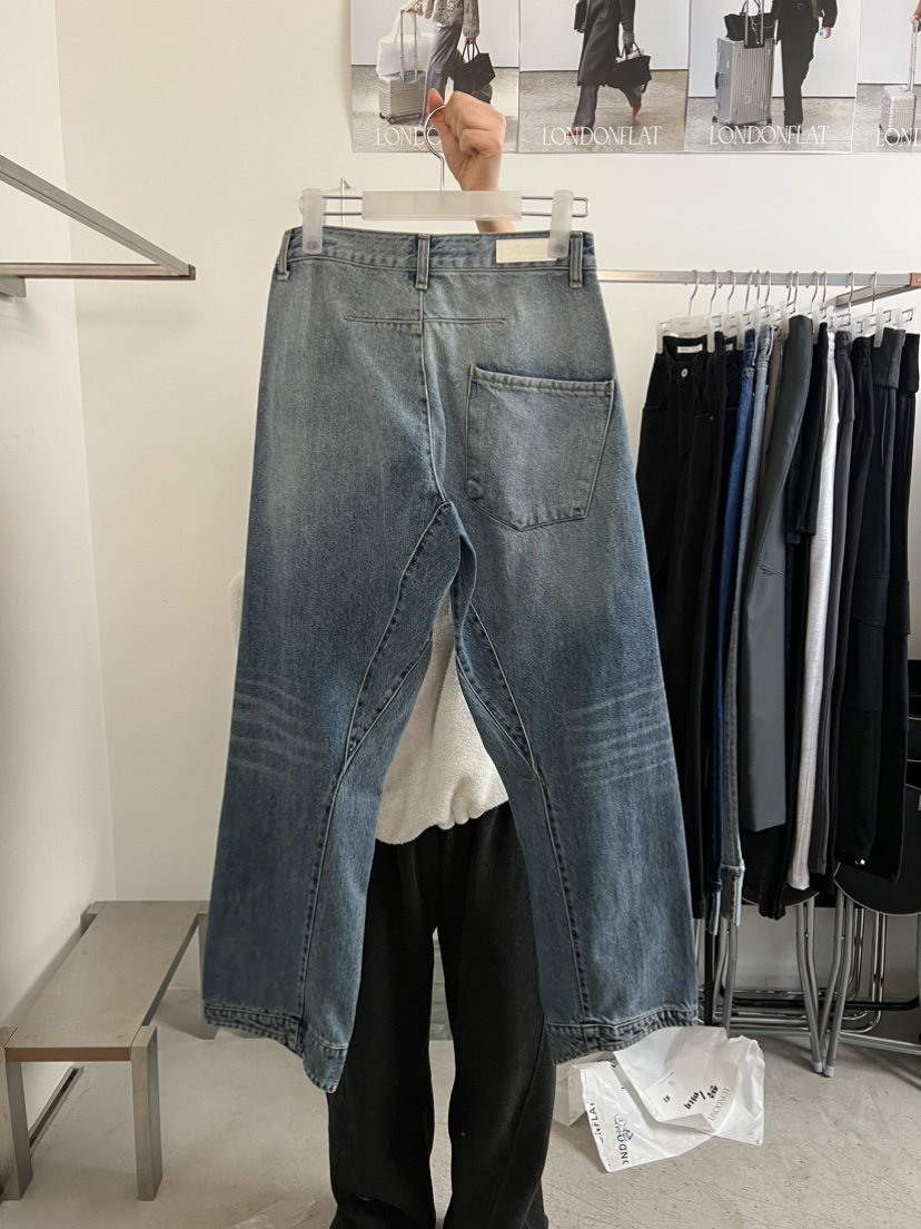 LONDON FLAT東大門代購女裝新品真品時尚人氣職業牛仔褲LONDON FLAT牛仔褲