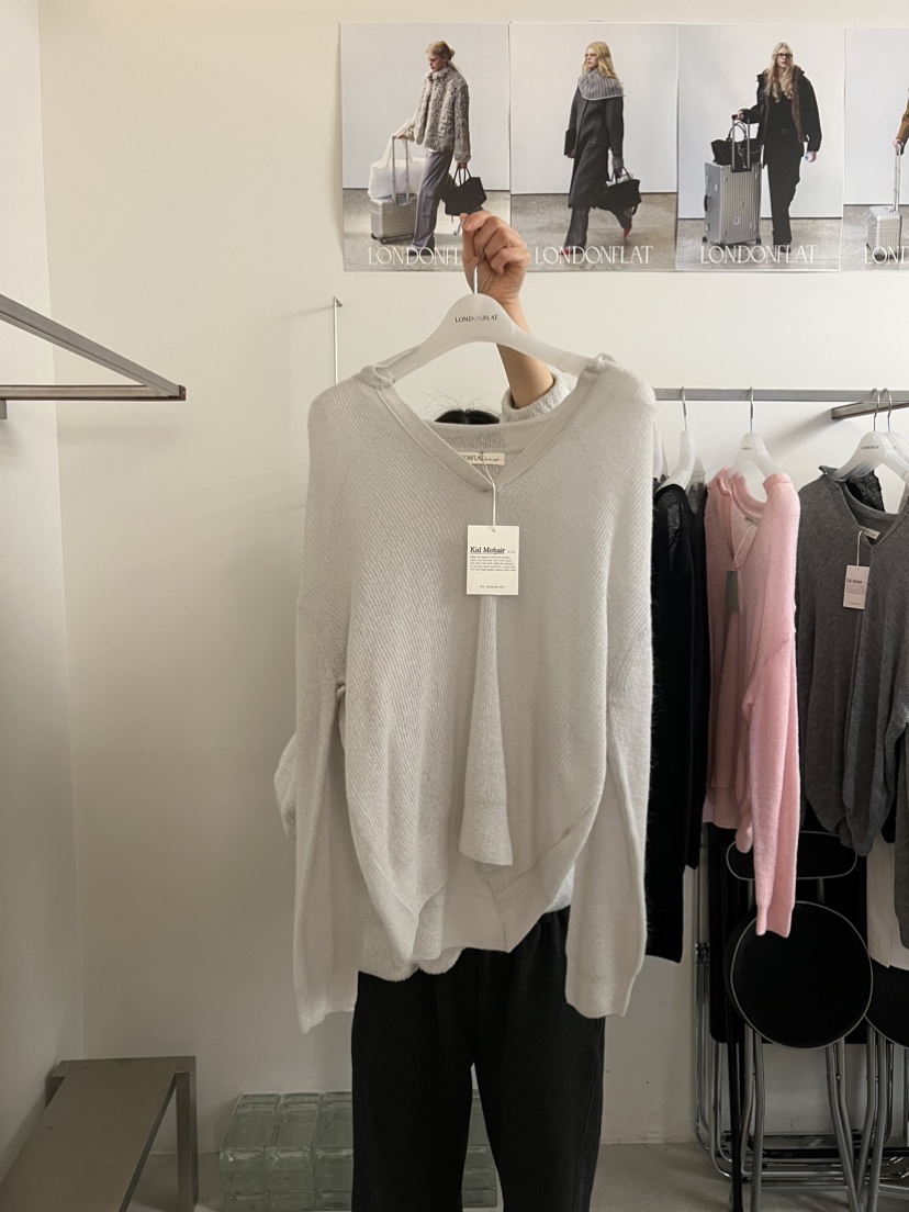 LONDON FLAT韓國代購女士新款時尚職業推薦熱賣針織衫V領LONDON FLAT針織衫圖色1