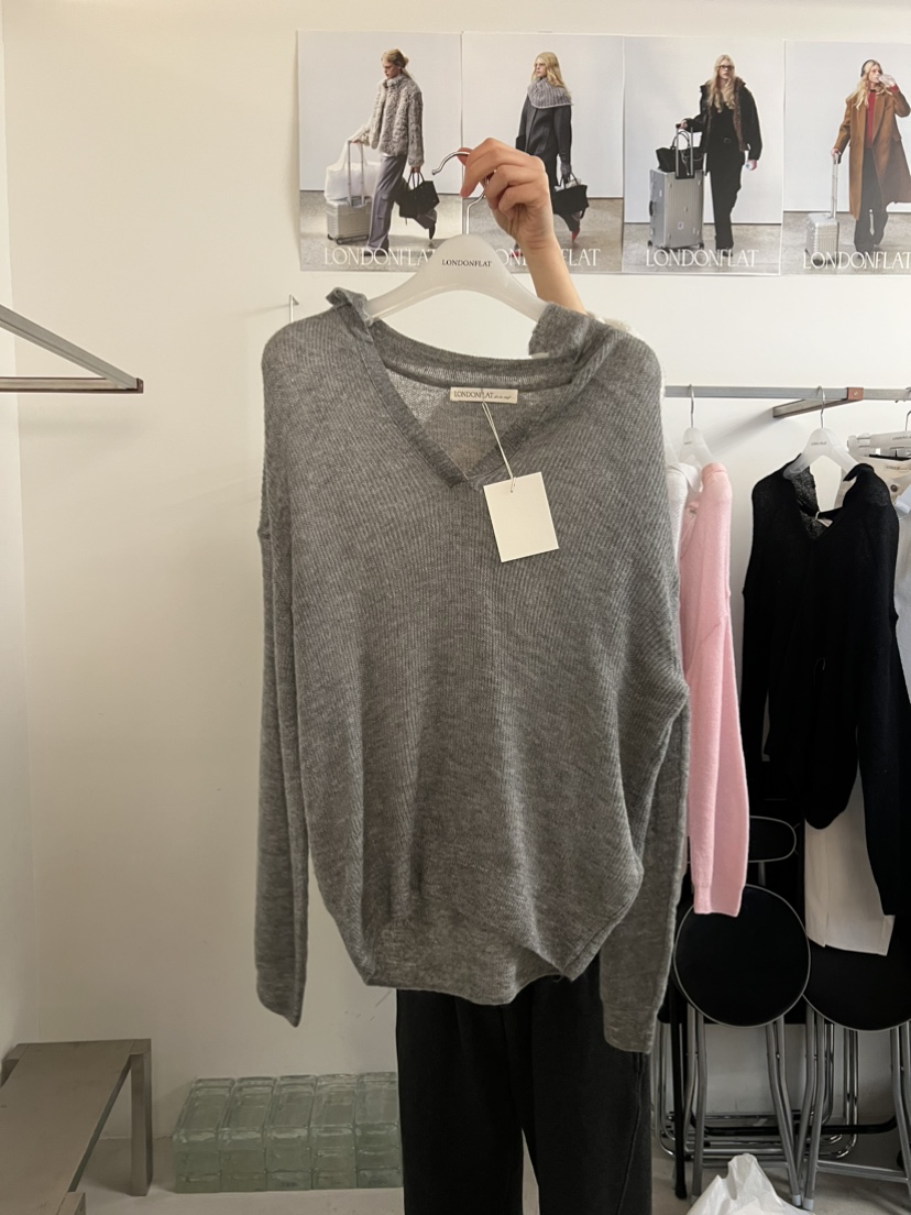LONDON FLAT韓國代購女士新款時尚職業推薦熱賣針織衫V領LONDON FLAT針織衫圖色3