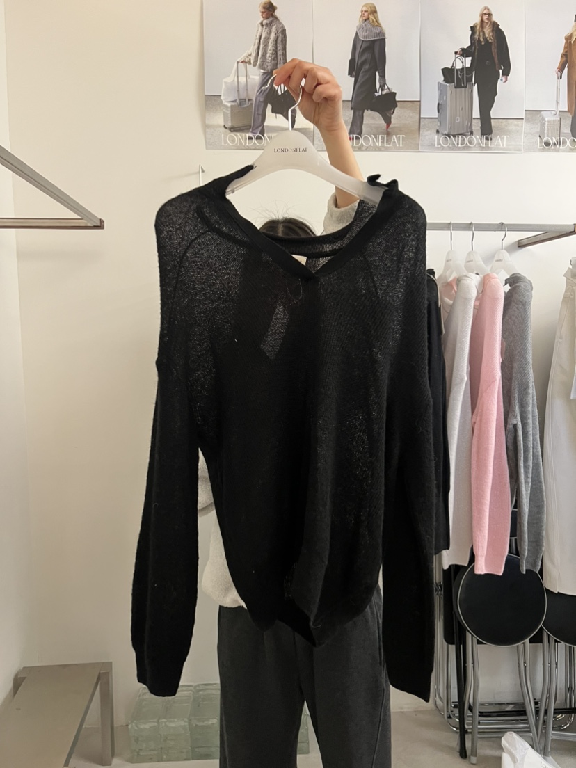 LONDON FLAT韓國代購女士新款時尚職業推薦熱賣針織衫V領LONDON FLAT針織衫圖色4