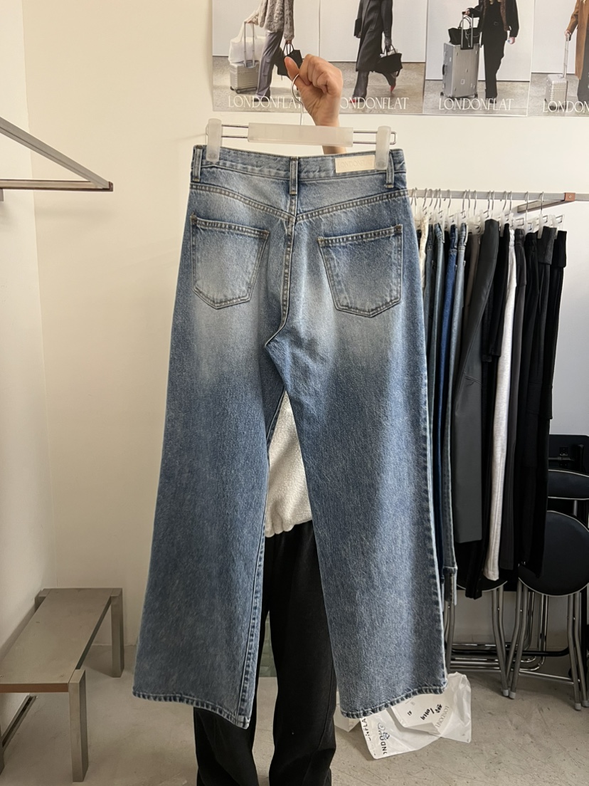 LONDON FLAT東大門直郵女士新品時尚熱賣推薦真品牛仔褲LONDON FLAT牛仔褲